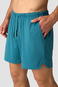 Short en maille marine pour homme avec poches zippées en tissu léger respirant et extensible pour l'entraînement en salle de sport et les activités de plein air - Product Image 6