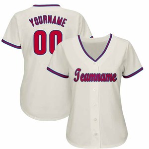 Wholesales Custom Printed Baseball Jersey Unisex Short Sleeve Solid V-Neck Moisture Wicking Quick Dry Regular Fit Adult 100% - Product Image 3
