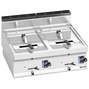 Friteuse à gaz double cuve sur comptoir, commerciale, 10+10 litres - 13,8 kW - Product Image 2