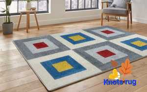 พรมปูพื้นขนสัตว์ทรงเรขาคณิตแบบตกแต่งด้วยมือปรับแต่งได้พรมขนสัตว์แฮนด์เมดสำหรับห้องนั่งเล่นมีหลายขนาดให้เลือก - Product Image 2