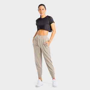 Venta al por mayor de las señoras gimnasio Joggers Venta caliente Pantalones de chándal de fitness para los deportes Correr Invierno frente plano de las mujeres Jogging Pantalones - Product Image 3