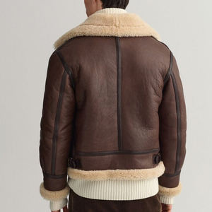 Vestes pour hommes de qualité supérieure, séchage rapide, col montant, automne-hiver, en cuir véritable, anti-rétrécissement, pour homme - Product Image 2