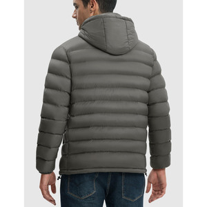 Chaqueta Acolchada de Alta Calidad OEM para Hombre, con Capucha, Cálida para Invierno, Talla Grande, Cierre Completo, Chaqueta de Plumón para Hombre, Personalizable con Logotipo - Product Image 6