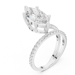 10K Crystal Butterfly <b>Ring</b> <b>Adjustable</b> <b>Size</b> - Product Image 5