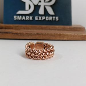 แหวนทองแดงแท้บำบัดด้วยแม่เหล็ก งานฝีมือประณีต ดีไซน์โบราณและทันสมัย สำหรับทุกเพศ - Product Image 2