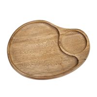 Plateaux de service en bois d'acacia faits à la main Vaisselle polyvalente pour un usage domestique Taille personnalisée pour le petit-déjeuner, le déjeuner ou le dîner
