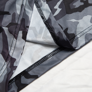 Chemise camouflage en mélange de modal à la mode pour hommes noir et gris | Style Streetwear | Impression de logo personnalisé OEM disponible - Product Image 3