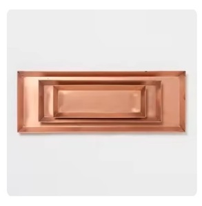 Nueva Bandeja de Cobre Puro, Plato de Servir de Diseño, Trabajo Grabado a Mano, Bandejas de Servir Atractivas con Asas de Latón - Product Image 3