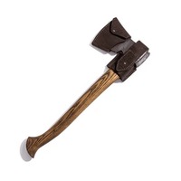 Hache de camping avec long manche en acier au carbone Hache Viking avec manche en bois de frêne Cadeau de survie parfait pour les pères Garçons d'honneur Cadeau.
