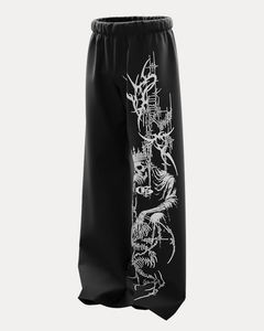 Pantalon ample pour homme avec logo personnalisé en usine, lavage à l'acide vintage, pantalon baggy brodé, pantalon baggy délavé - Product Image 5