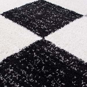 Geometric Grey Machine-Made Polyester <b>Rug</b> for Living Room and <b>Hallway</b> - Product Image 2