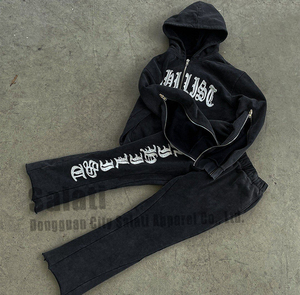 กางเกงวอร์มมีซิปมีฮู้ดใส่ได้ทั้งชายและหญิงชุดวิ่งตามต้องการสำหรับฤดูหนาวเป็นมิตรกับสิ่งแวดล้อม - Product Image 4