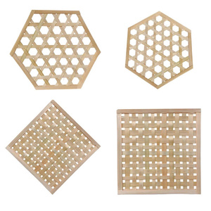 Meilleure vente de décoration murale de nombreuses formes grille tissée en bambou tenture murale en bambou sangle de bambou - Product Image 1