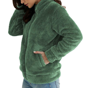 Women's Hooded Zipper Sherpa <b>Fleece</b> <b>Jackets</b> <b>with</b> Faux Fur <b>Lining</b> Premium Quality Breathable Winter Custom Fit - Product Image 5