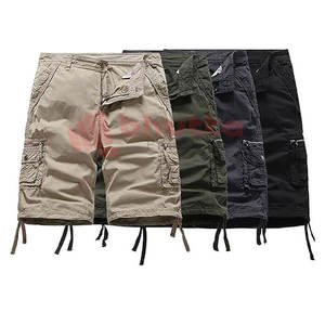 Pantalones cortos Cargo de algodón personalizables de alta calidad para hombre, cintura elástica media, patrón sólido, exterior, informal, secado rápido, logotipo digital personalizado - Product Image 5