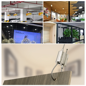 Clips de Cable Ajustables, Abrazaderas de Cable de Aleación de Doble Vía, Adecuados <span class=keywords><strong>para</strong></span> Colgar <span class=keywords><strong>Cuadros</strong></span> e Iluminación - Product Image 4