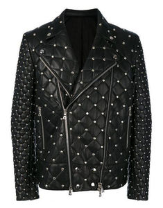 Chaqueta de motorista de piel de vaca para hombre hecha a mano personalizada para la mejor experiencia de invierno en carretera - Product Image 1