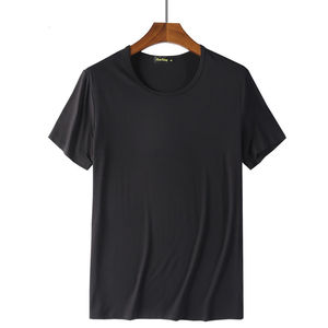 Camiseta Interior Cómoda y Transpirable para Hombre, Cuello Redondo, 100% Algodón, Negra, Blanca, Gris, Manga Corta, Tops de Verano, Talla Grande - Product Image 6