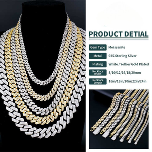 Collar Cubano Helado al por Mayor, Chapado en Oro y Plata, Acero Inoxidable, Fabricante y Proveedor de Joyería Hip Hop - Product Image 5