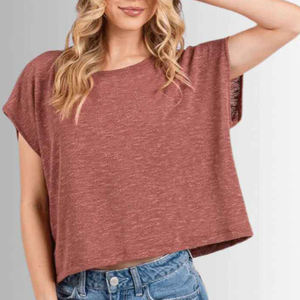 2025 Top corto de alta calidad para mujer, sudadera informal de gran tamaño, camisa recortada de talla grande, camisetas sin mangas de longitud corta - Product Image 4