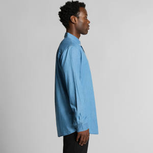 เสื้อยืดแขนยาวสำหรับผู้ชายทรงสลิมฟิตผ้าฝ้ายโอเวอร์ไซส์ออกแบบโลโก้ได้ตามต้องการ - Product Image 4