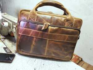 Customized Logo <b>Waterproof</b> Genuine Leather Business <b>Laptop</b> Bag for Men/Women Office Use with File Cover - Product Image 3