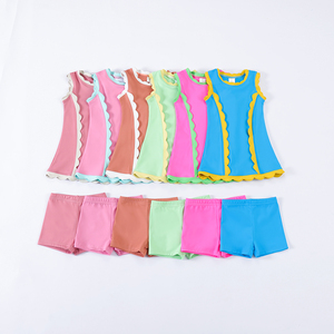 Vestido de Tenis para Niñas de Nailon y Spandex con Certificación CPC y CPSIA, Dobladillo Festoneado, Ropa Deportiva Infantil, Traje de Boutique al por Mayor - Product Image 2