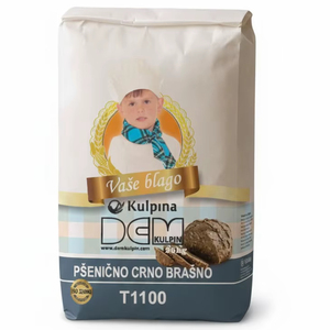 DEM T1100 Certified Black Wheat Bread <b>Flour</b> 25kg Bag Industrial Bakery Supply 12 Months Shelf Life Model 771042 - Product Image 1