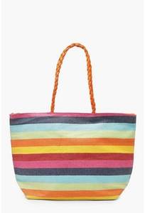 Sac fourre-tout en toile de coton bio écologique pour femmes avec fermeture à glissière pliable et durable 3L + capacité été voyage plage utilisation - Product Image 2