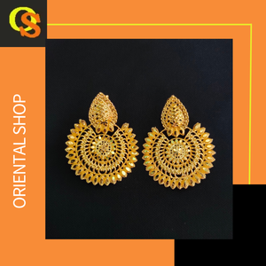 ชุดต่างหูที่ออกแบบมาเพื่อ22CT เครื่องประดับต่างหูชุบทอง Jhumka สำหรับผู้หญิงสวมใส่โดยผู้ส่งออกอินเดีย - Product Image 5