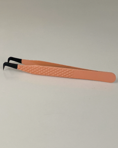 Nouvelle pince à épiler à pointe de fibre pince à épiler Extension de cils Rose pince à cils faite à la main taux de gros Logo privé - Product Image 3