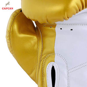 Guantes de Boxeo de Cuero con Acolchado Equilibrado, Cierre de Velcro, Interior Transpirable, Ajuste Cómodo para Entrenamiento - Product Image 6