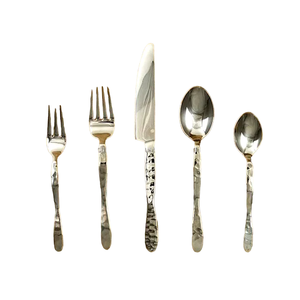 Ensemble de couverts modernes en acier inoxydable de couleur argentée Accessoires de table jetables à prix raisonnable - Product Image 4