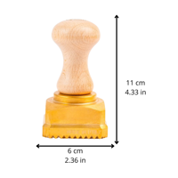 La Gondola Professional Bundle: Tampon carré 60 et rond 65 en laiton et bois naturel-BEA
