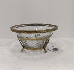 Bol de service en laiton et en verre pour la maison, l'hôtel et le restaurant pour les fruits, le chocolat et le bol de service - Product Image 1