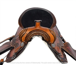 Silla de Montar de Cuero Occidental Elegante, Hecha a Mano, Cómoda y Duradera para Carreras de Caballos, Sillas de Montar para Venta de Exportación - Product Image 4