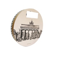 Boîte d'emballage ronde personnalisée pour chocolats, confiseries et bonbons, avec lamination mate, pour une présentation unique