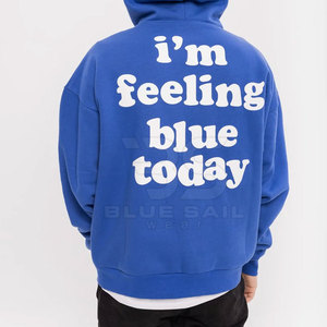 Servicio OEM, Sudaderas con Estampado Puff para Hombre al por Mayor, Sudaderas Ligeras de Color Sólido con Estampado Puff - Product Image 2