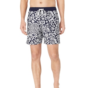 Vente en gros de shorts de bain taille haute à cordon pour hommes XS, vêtements de plage décontractés avec impression personnalisée - Product Image 3