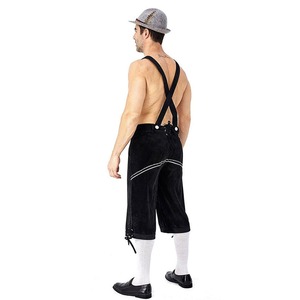 Dernières arrivées Short en cuir pour homme Short Lederhosen Pantalon court bavarois avec impressions de logo personnalisées - Product Image 2