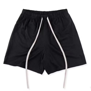 Pantalones cortos de entrenamiento de verano para hombre con bolsillos, ropa deportiva de secado rápido de 1 pieza, ropa activa para correr y montar en bicicleta, ajuste holgado, teñido liso - Product Image 1