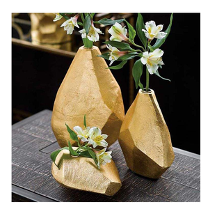 Florero de Metal de Lujo para Decoración de Sala de Estar, Centro de Mesa Elegante con Acabado Pulido Brillante, Pieza Artística para Interiores del Hogar - Product Image 6