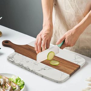 Nouvelle planche à découper de bloc de boucher noir ensemble de planches à découper décoratives de cuisine en marbre rondes faites à la main en Inde - Product Image 6