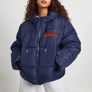 Abrigo Acolchado de Invierno para Mujer, Cálido, Teñido, Relleno de Algodón, Transpirable, Forrado de Felpa, con Capucha, Parka, Sobretodo - Product Image 2