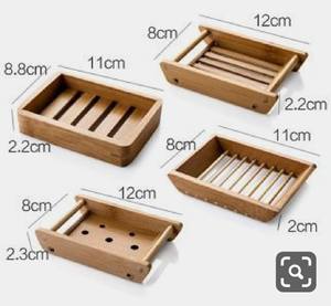 Luxury Durable Wooden Soap Dish Holder with Water <b>Drain</b> for Bathroom & Kitchen Sink-Eco-Friendly Home Accessory - Product Image 1