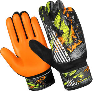 Gants de gardien de but professionnels en cuir respirant personnalisés avec fermeture à scratch pour le football, vente en gros, support OEM - Product Image 1