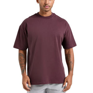 300 GSM Cotton High Street Short Sleeve Oversized <b>Thick</b> Men's <b>T</b>-<b>Shirts</b> Heavyweight Hip Hop Blank Custom Logo <b>T</b>-<b>shirt</b> for men - Product Image 3