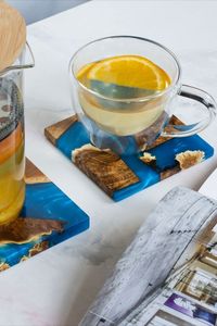 ชุดที่รองแก้วทำจากไม้และเรซินอีพ็อกซี่ GARDEN-THEMED แบบมีสไตล์ถาดรองแก้วเครื่องดื่มราคาดีสำหรับงานฝีมือจากช่างฝีมือ - Product Image 5