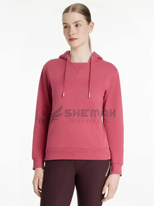 Sudadera Profesional para Montar a Caballo para Mujer, con Cierre de Botones a Presión, Transpirable, Ligera, Mezcla de Algodón, Diseño de Manga Larga, Ecuestre - Product Image 3