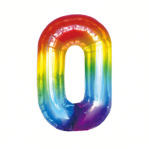 Ballon de fête multicolore numéro N0 45cm, sachet de 12 pièces - Product Image 2